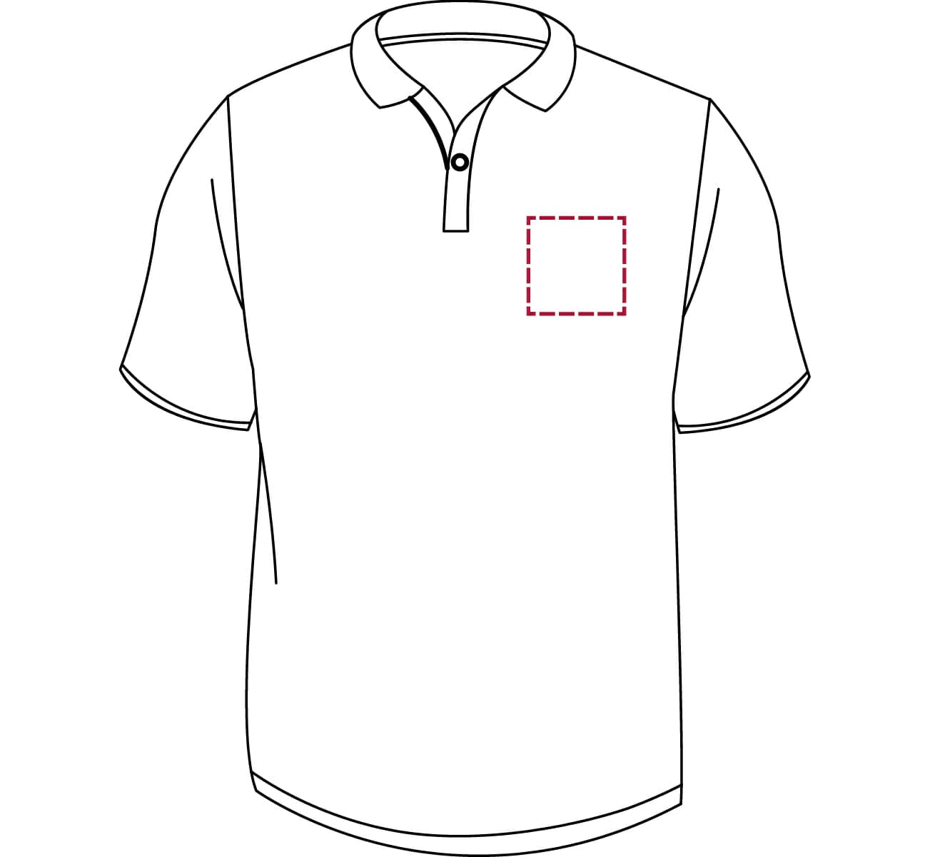 Drukposities Polo (1) Linkerborst max. 10 x 10 cm