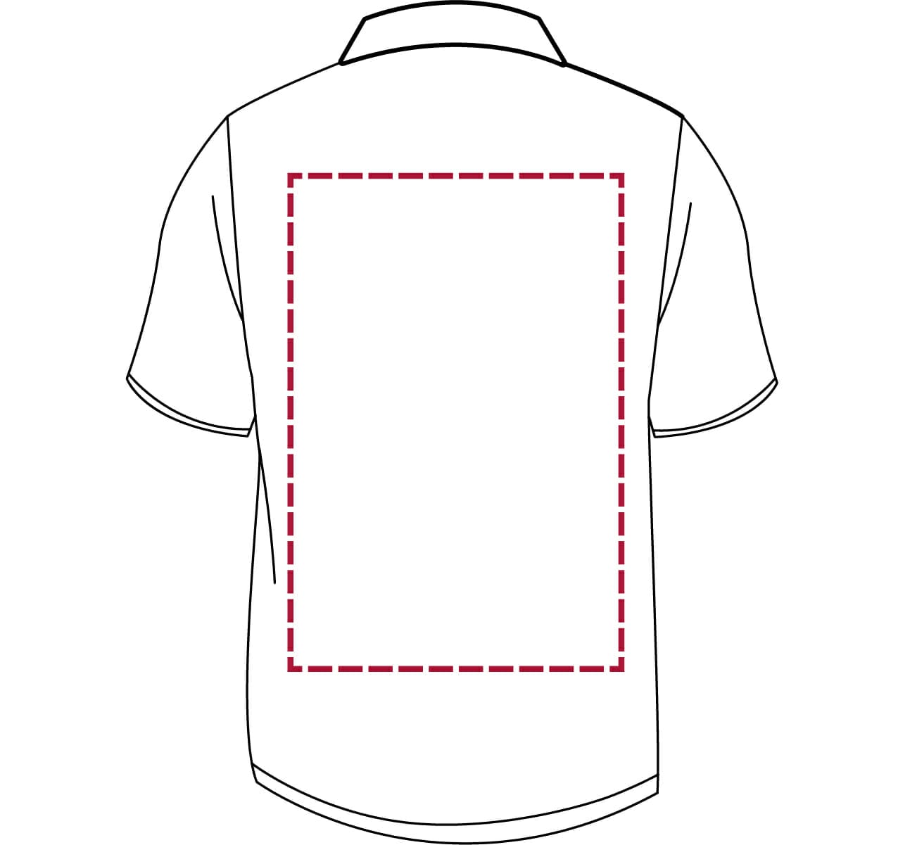 Drukposities Polo (5) Achterzijde max. 30 x 45 cm