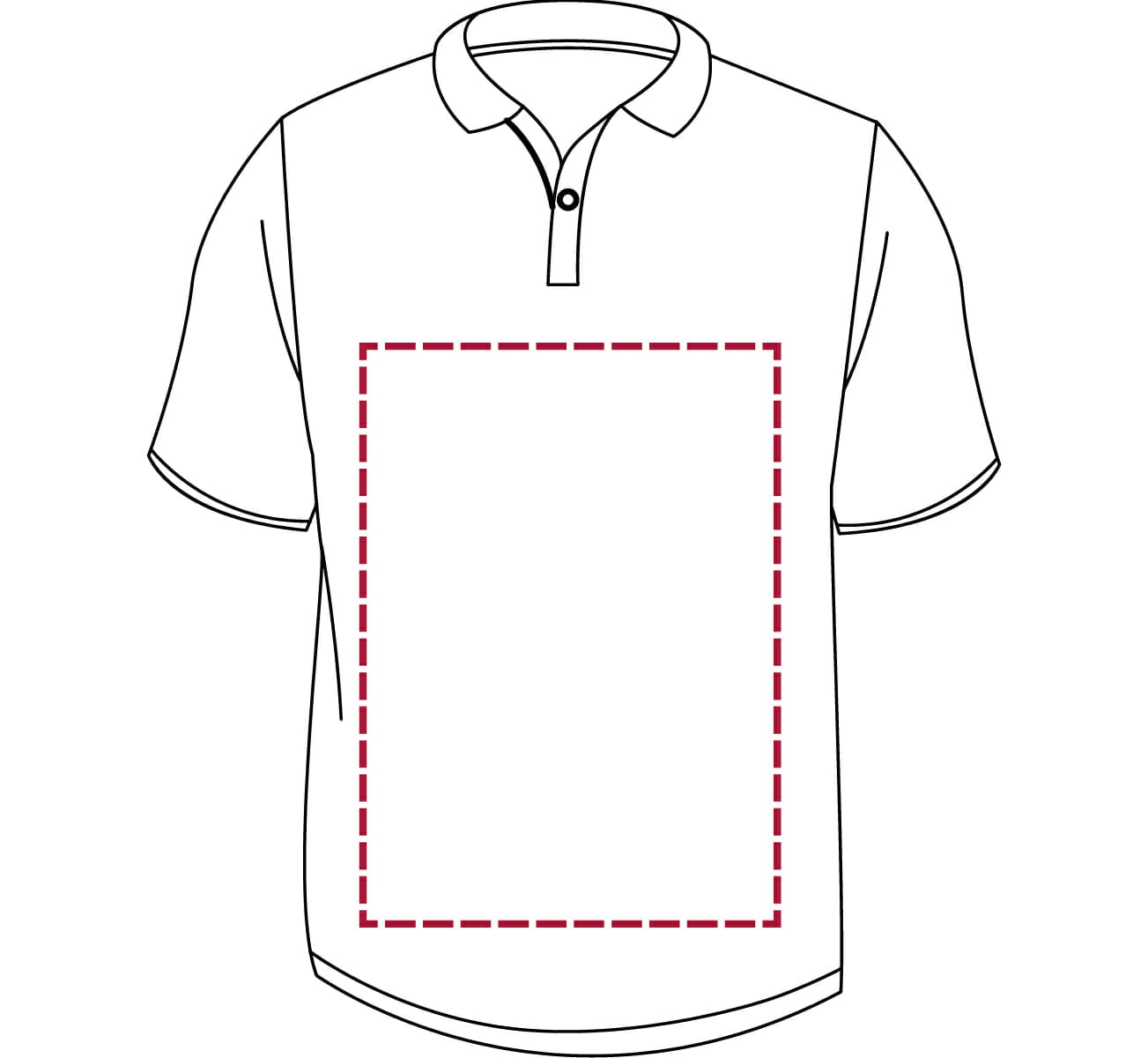 Drukposities Polo (6) Voorzijde max. 30 x 45 cm